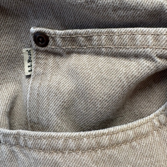 LL Bean Jeans Men Sz 35 x 32 Beige Classic Fit Cotton Denim‎ Pants - Picture 8 of 13